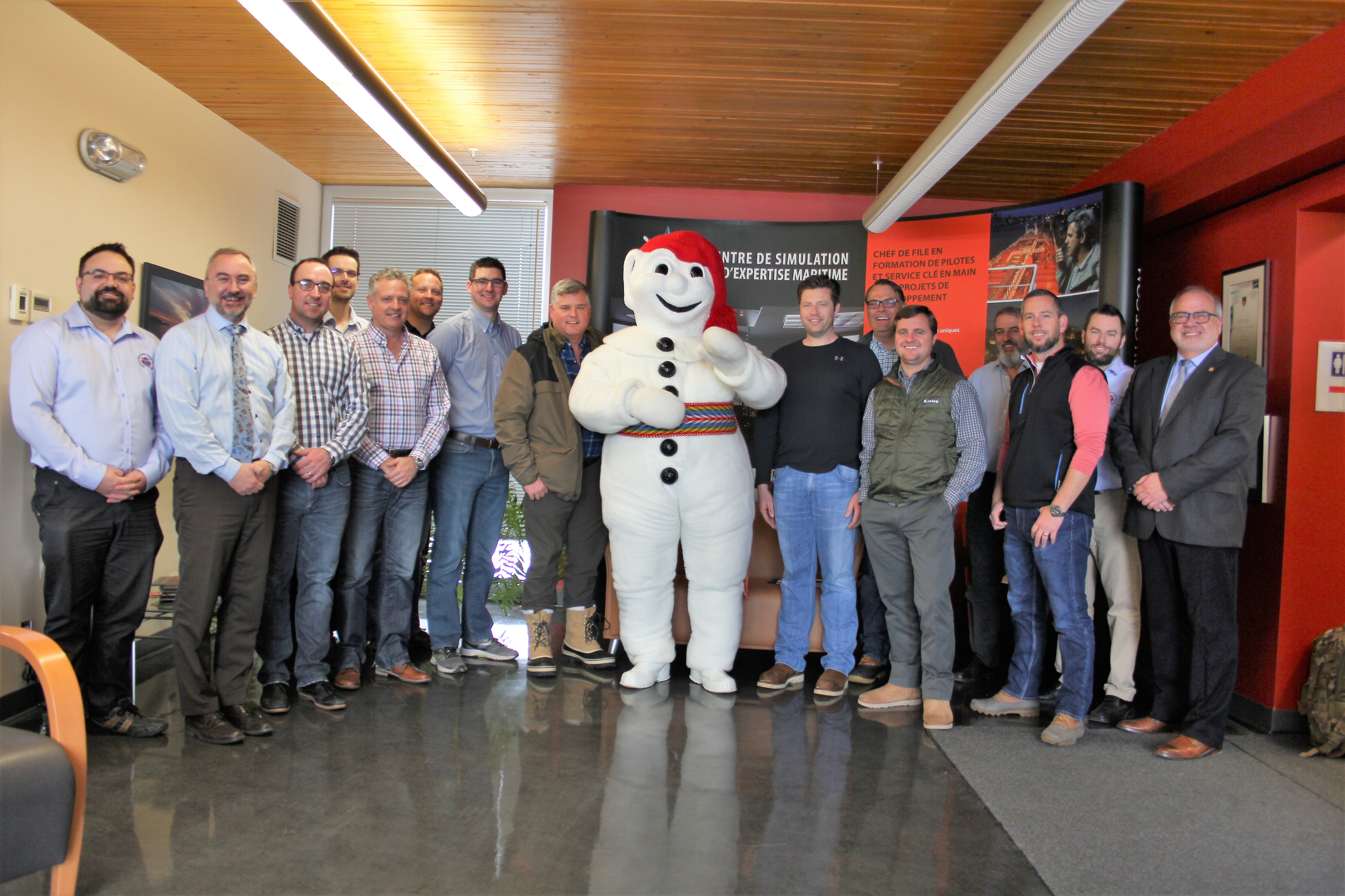 Bonhomme Carnaval Visits the Maritime Simulation and Resource Centre